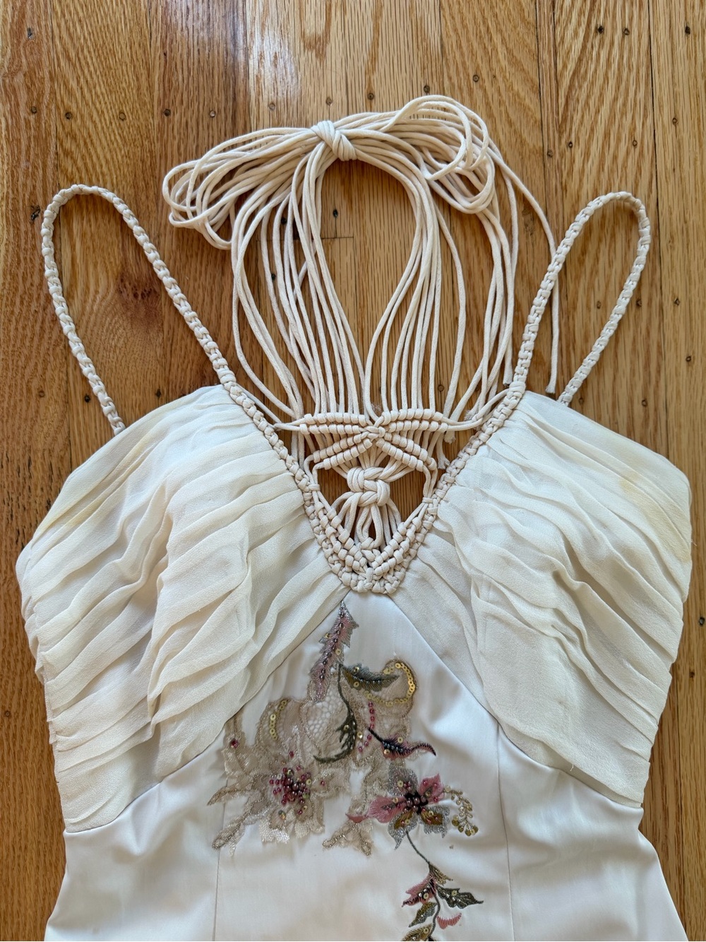 Vintage Mandalay Off White floral Midi Dress - Picture 3 of 10